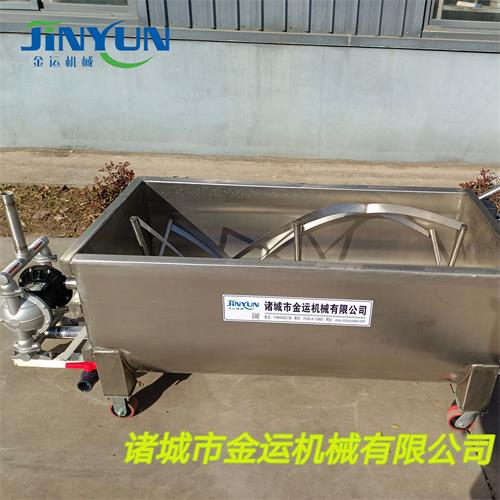 番茄醬周轉(zhuǎn)料車 食品攪拌料車 不銹鋼帶攪拌移動工具車 廠家供應(yīng)