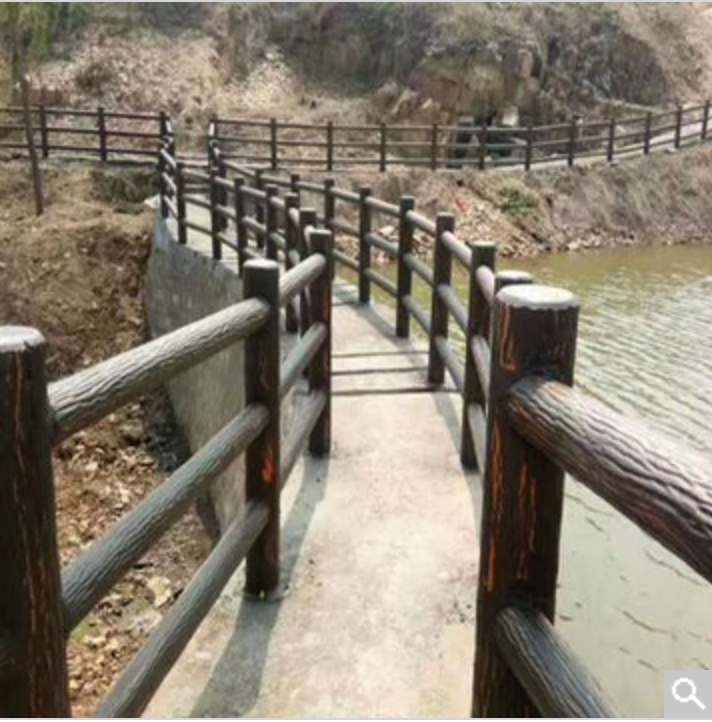 供應仿樹皮護欄水泥仿樹皮欄桿混凝土仿木欄桿 景區(qū)仿木護欄 池塘水庫仿木圍欄 仿樹皮護欄1型