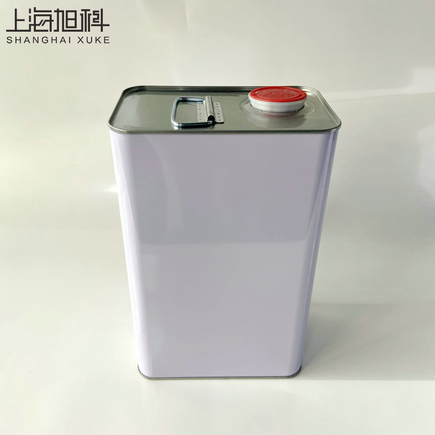 4L涂白指壓蓋方罐 密封油樣桶 涂料油漆桶 化工鐵罐 溶劑固化劑罐