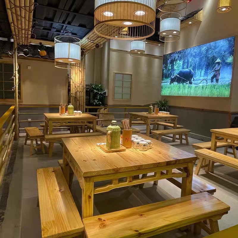 洛陽家具工廠 川湘菜館、中式桌椅定制