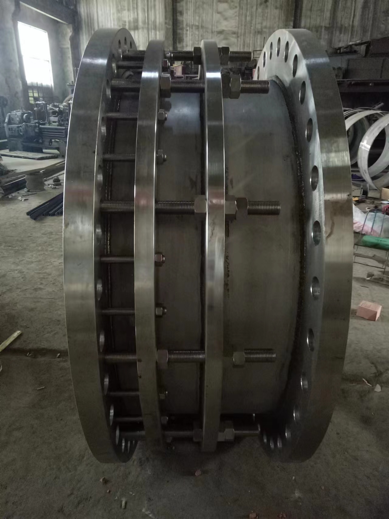 盛翔不銹鋼雙法蘭限位伸縮器B2F鋼制伸縮節(jié)304/316管道伸縮接頭