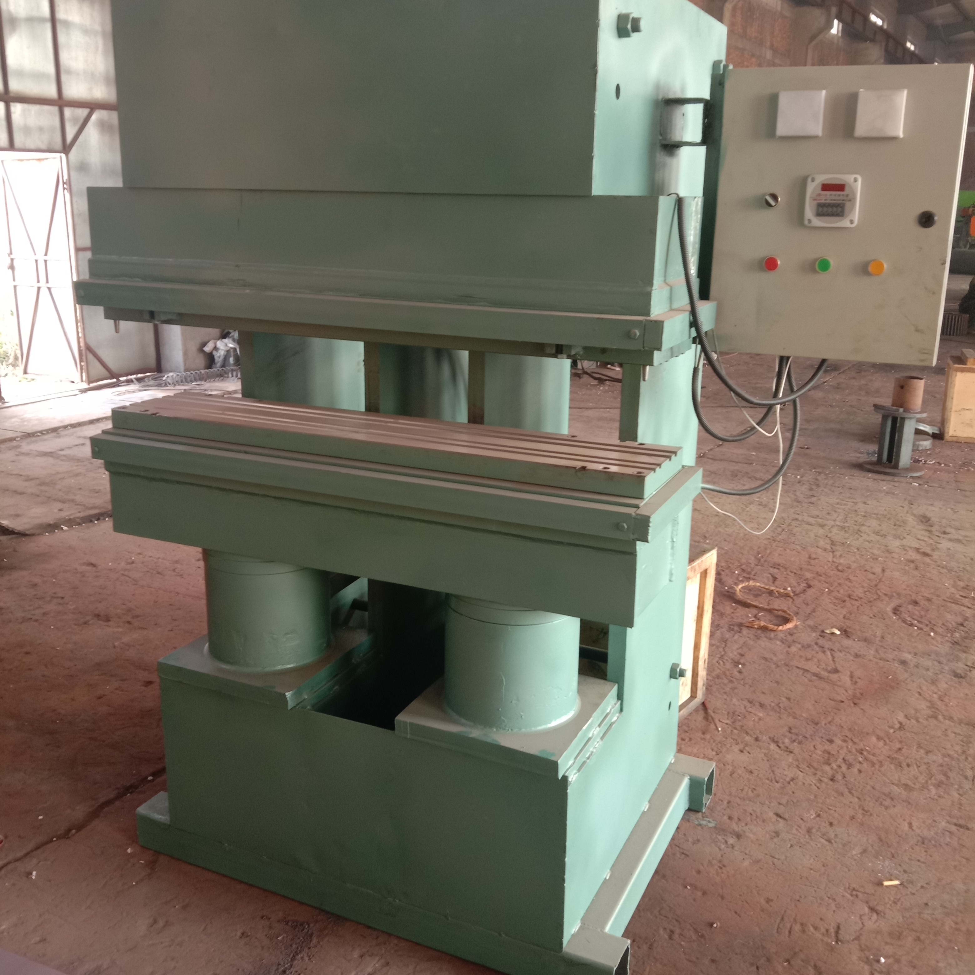 雙環(huán)120噸平板硫化機 鄂式橡膠成型機 大小參數(shù)自動升降