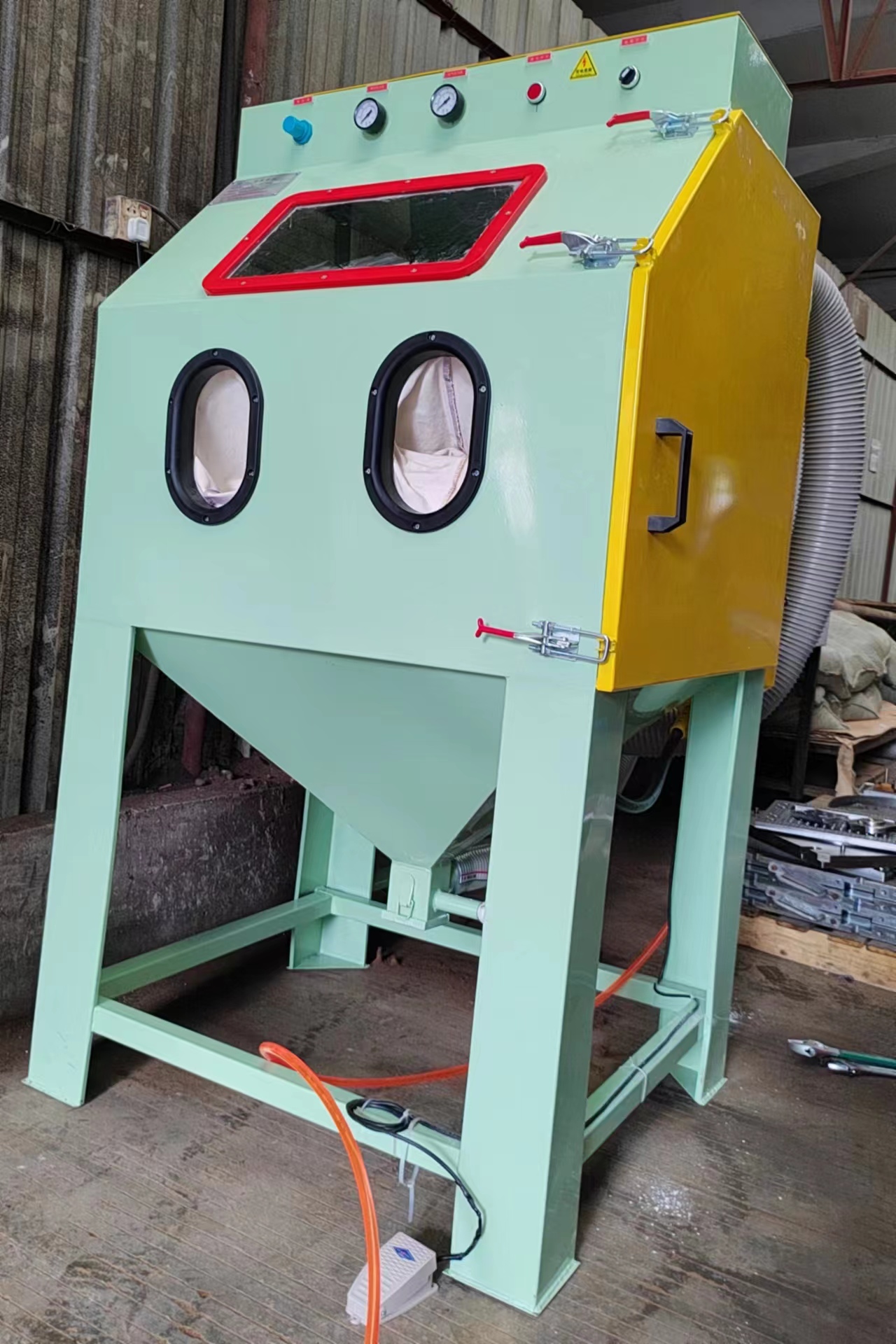 模具噴砂機 推車轉盤打砂機