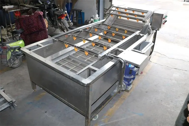 氣泡清洗機 洗菜機 食品烘干清洗機 水槽輸送機 塑料網(wǎng)帶輸送機 氣泡清洗機廠家 山東亞億重工機械有限公司