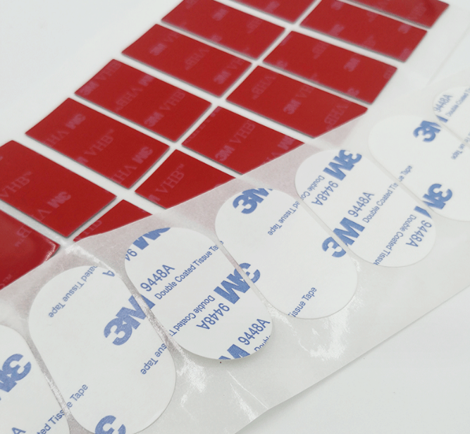 3M雙面膠貼生產(chǎn)廠家 vbh膠墊背膠硅膠墊汽車擺件掛鉤 紅色雙面膠墊