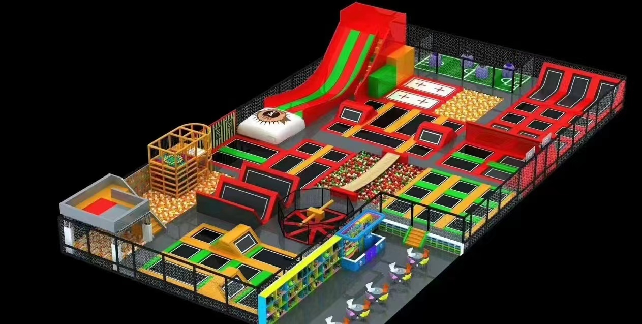 室內(nèi)網(wǎng)紅蹦床樂園設備定制設計外貿(mào)出口 蹦床外貿(mào)出口