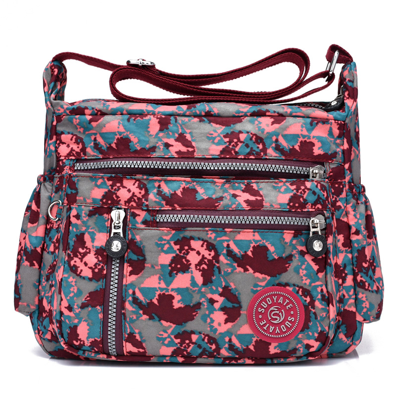 潮搭時(shí)尚單肩包大容量斜挎包中年媽媽洋氣尼龍包簡(jiǎn)約大氣儒雅女包