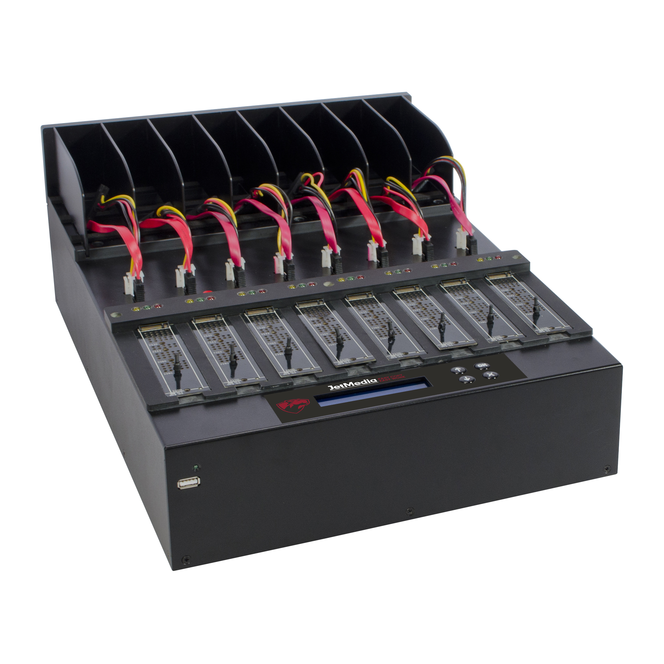 佑華 PW-B8001SATA+m.2 硬盤系統(tǒng)對拷機克隆復(fù)制機高速硬盤拷貝機 9GB/分鐘