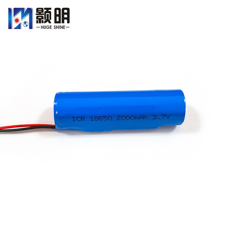 18650圓柱鋰電池加工3.7V2000mAh加保護板出線出端子線