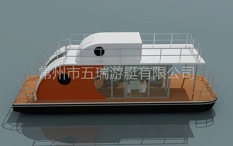 供應(yīng)五瑞水上住宿船  現(xiàn)代鋁合金房船 景區(qū)觀光房艇
