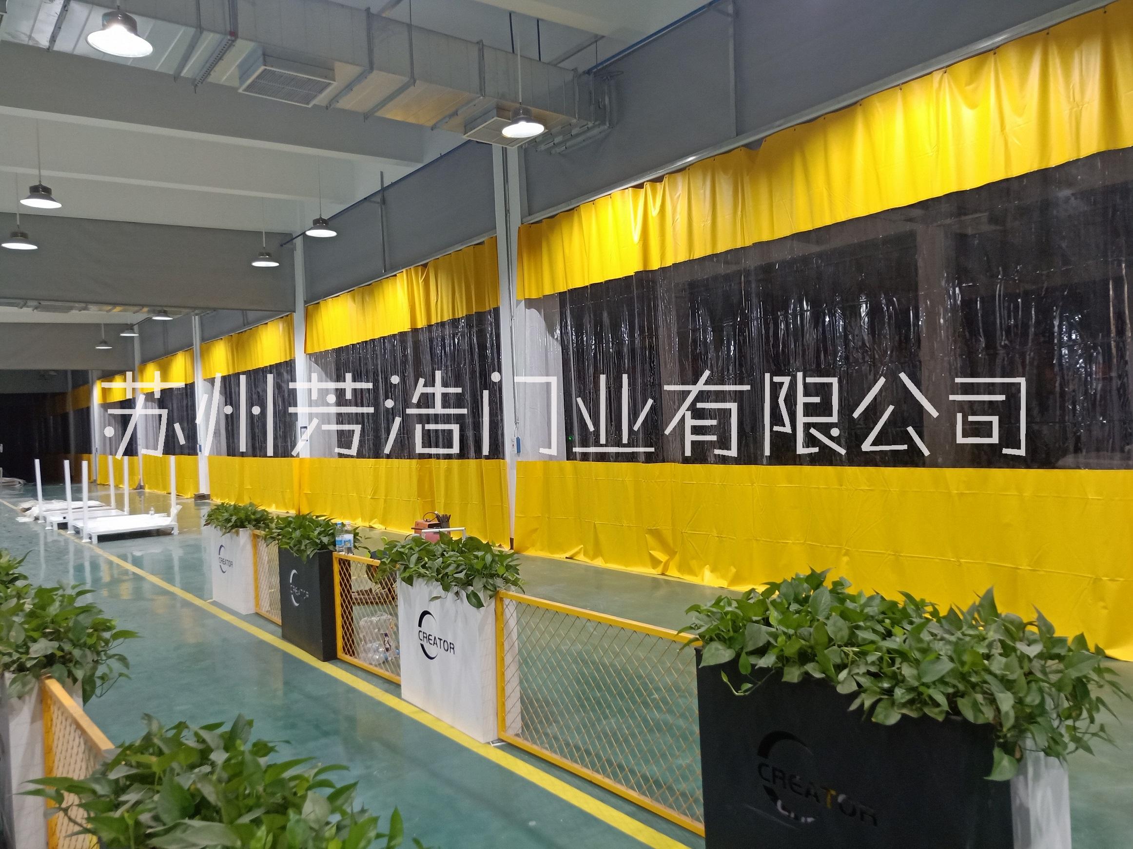 蘇州折疊門簾 推拉滑動軟門簾 PVC防塵伸縮空調(diào)軟門簾