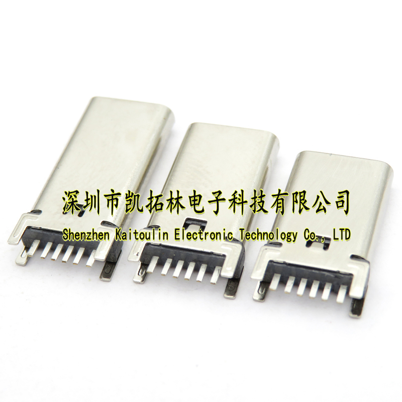 type-c立式母座 6pin 立插 17.5mm 四腳插板 TYPEC簡易接口 快充 長17.5mm